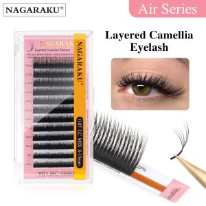 Nagaraku Layered Camellia Multi-curls Kirpik