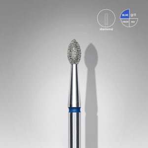 STALEKS EXPERT Elmas freze sivri tomurcuk mavi, çap 2,5 mm, çalışma kısmı 4,5 mm