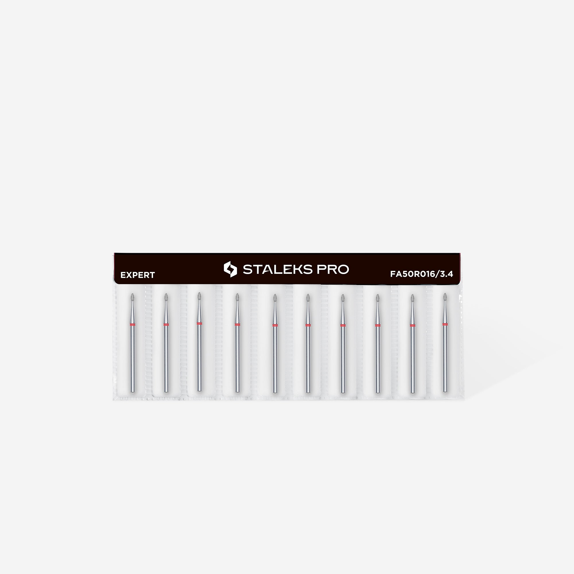 STALEKS EXPERT Elmas frez, yuvarlak tomurcuk, kırmızı, çap 1,6 mm, çalışma kısmı 3,4 mm - Görsel 3