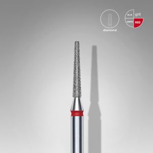 STALEKS EXPERT Elmas frez, kesik koni, kırmızı, çap 1,6 mm, çalışma kısmı 10 mm