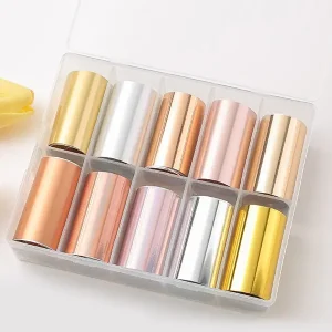 Tırnak Süsleme Folyo, Nail Art Tırnak Süsleme Folyo Seti 10'lu - 2170