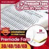 Nagaraku 12 Sıra 3D-6D Hazır Volume Fan Russian Volume Kirpik Siyah Faux Mink Premium İpek Kirpik - Görsel 2