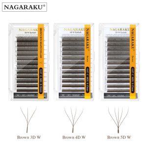 Nagaraku Kahverengi 3D 4D 5D W İpek Kirpik