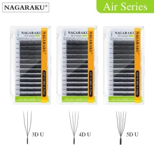 Nagaraku 3D 4D 5D U Şekilli İpek Kirpik