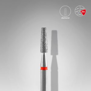 STALEKS EXPERT Elmas frez, kesik koni, kırmızı, çap 2,5 mm, çalışma kısmı 8 mm