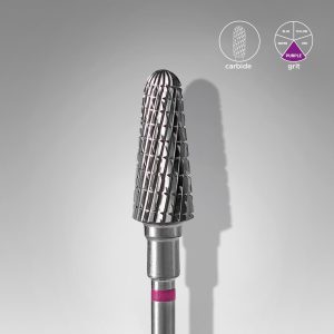 STALEKS EXPERT Sert alaşım kesik koni freze, mor, çap 6 mm, çalışma kısmı 14 mm