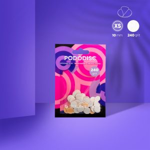 STALEKS EXPERT 10 PODODISC XS PODODISC pedikür diski için yapışkan zımpara, 240 grit 10 mm (50 adet)