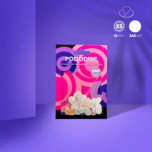 STALEKS EXPERT 10 PODODISC XS PODODISC pedikür diski için yapışkan zımpara, 240 grit 10 mm (50 adet)