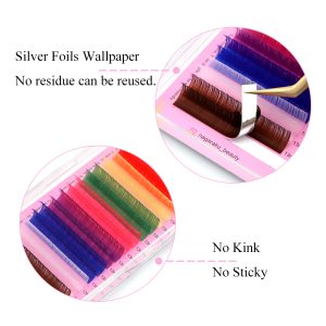 Alternative view of Nagaraku Gökkuşağı Renkli Tekli İpek Kirpik