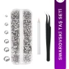Tırnak Süsleme Taş Seti, Swarovski Nail Art Tırnak Süsleme Taşı, Süsleme Cımbızı, Süsleme Kalemi