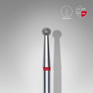 STALEKS EXPERT Elmas frez, top şeklinde, kırmızı, çap 2,7 mm