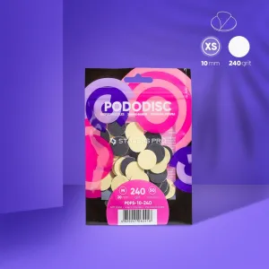STALEKS PODODISC STALEKS PRO XS Pedikür Disk İçin Yumuşak Tabanlı Yedek Törpüler, 240 Grit (50 Adet)