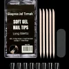 Express Protez Tırnak Uzatma Kiti, Soft Gel Poly Tips 5 Adet Portakal Çubuğu & 1 Adet Törpü