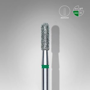 STALEKS EXPERT Elmas frez, yuvarlak silindir, yeşil, çap 2,3 mm, çalışma kısmı 8 mm