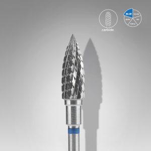 STALEKS EXPERT Sert alaşım alev freze, mavi, çap 5 mm, çalışma kısmı 13,5 mm