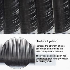 Alternative view of Nagaraku Laser Beehive İpek Kirpik Mat Siyah 16 Sıra