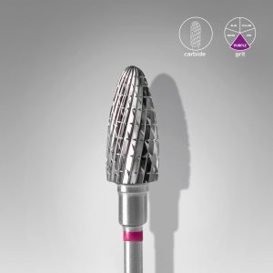 STALEKS EXPERT Sert alaşım mısır freze, mor, çap 6 mm, çalışma kısmı 14 mm