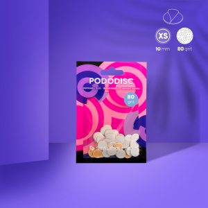 STALEKS EXPERT 10 PODODISC XS PODODISC pedikür diski için yapışkan zımpara, 80 grit 10 mm (50 adet)