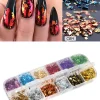 Tırnak Süsleme Folyo Parçaları, Nail Art Tırnak Süsleme Folyo Seti 12'li