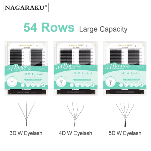 Nagaraku 3D 4D 5D W İpek Kirpik 54 Sıra Büyük Boy