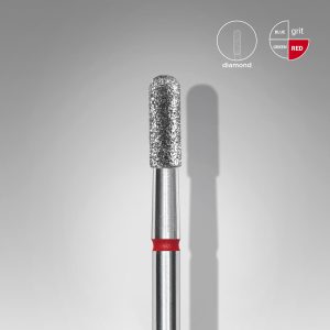 STALEKS EXPERT Elmas freze, yuvarlak silindir, kırmızı, çap 2,3 mm, çalışma kısmı 6,5 mm