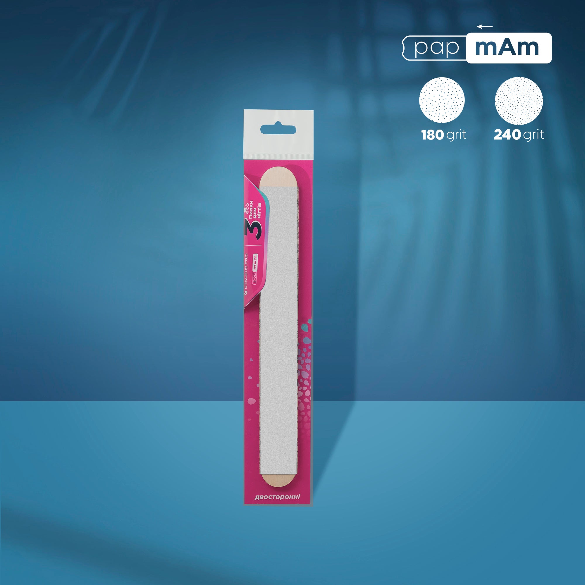 STALEKS EXPERT papmAm mix Ahşap tabanlı düz törpü için çift taraflı zımparalar, 180/240 grit (3 adet)