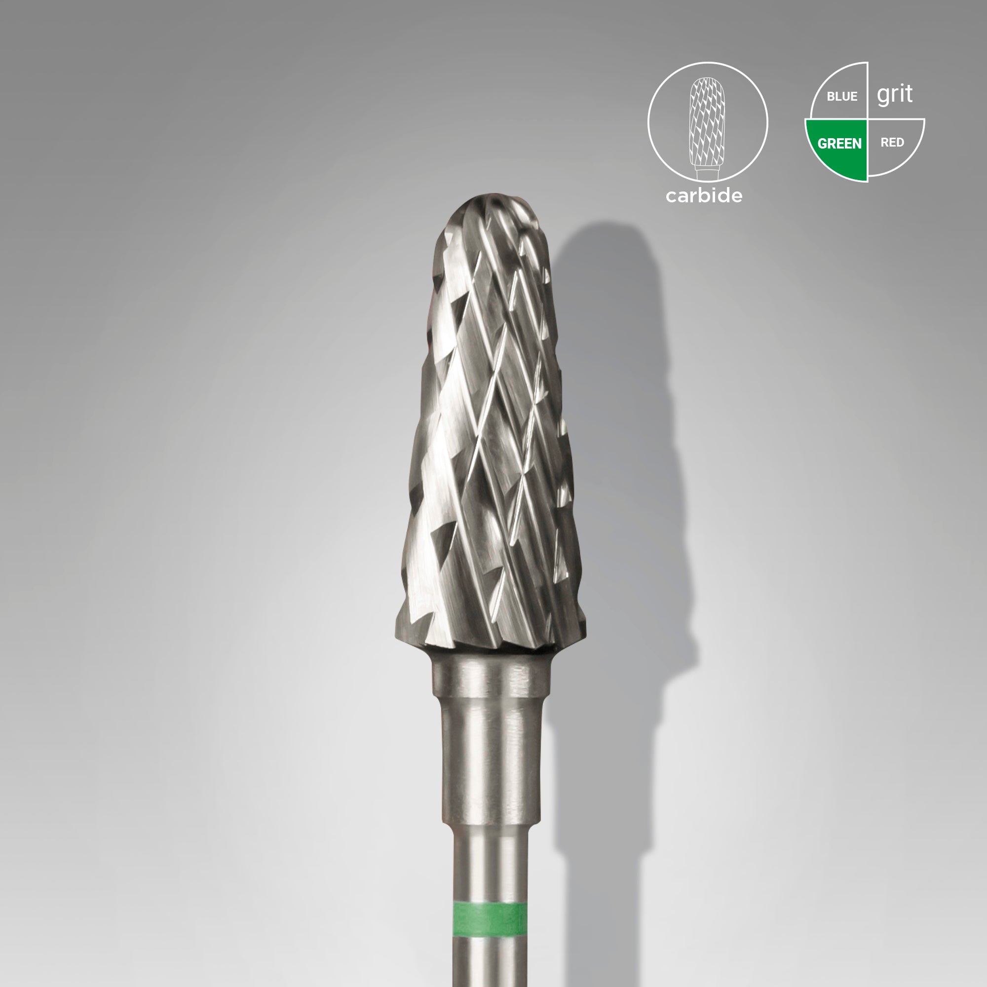 STALEKS EXPERT Sert alaşım kesik koni freze, yeşil, çap 6 mm, çalışma kısmı 14 mm