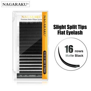 Nagaraku Mat Siyah Split Tips Elips Kirpik