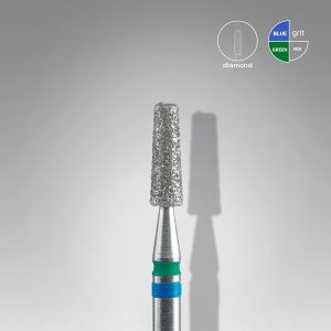 STALEKS EXPERT Elmas freze DUO koni mavi-yeşil, çap 2,5 mm, çalışma kısmı 8 mm