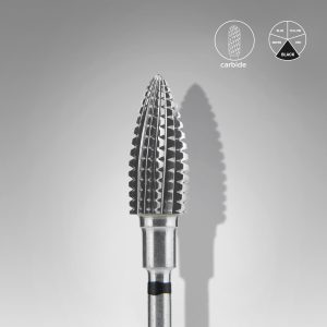 STALEKS EXPERT Sert alaşım kozalak frez, siyah hard, çap 6 mm, çalışma kısmı 14 mm