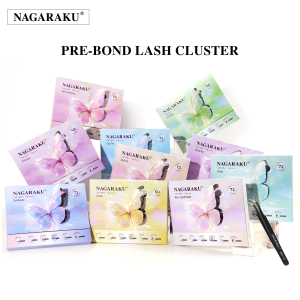 Nagaraku Kendinden Yapışkanlı DIY Cluster Kirpik Butterfly Serisi Çok Hafif
