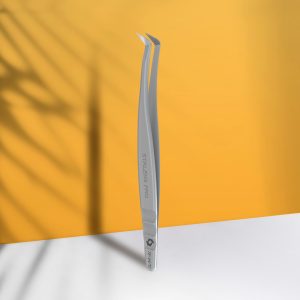 Staleks EXPERT 44 TYPE 12 Çentikli, L şekilli, 65° profesyonel kirpik uzatma cımbızı