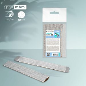 STALEKS SMART 20 papmAm Yumuşak tabanlı düz törpüleme için değiştirilebilir yedek zımparalar, 100 grit (30 adet)