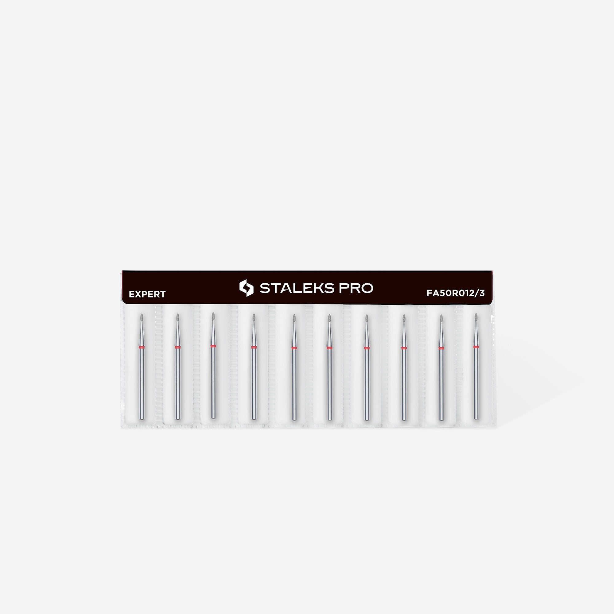 STALEKS EXPERT Elmas freze, yuvarlak tomurcuk, kırmızı, çap 1,2 mm, çalışma kısmı 3 mm - Görsel 3