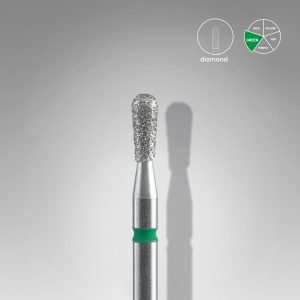 STALEKS EXPERT Elmas frez “kibrit” yeşil, çap 2,3 mm, çalışma kısmı 5 mm