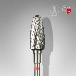 STALEKS EXPERT Sert alaşım mısır freze, kırmızı, çap 5 mm, çalışma kısmı 13 mm