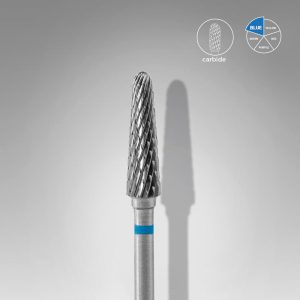 STALEKS EXPERT Sert alaşım kesik koni freze, mavi, çap 4 mm, çalışma kısmı 13 mm