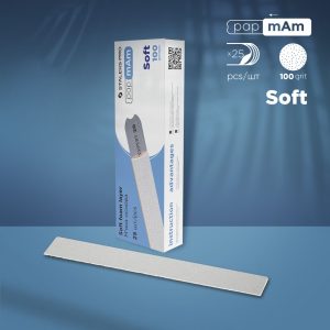 STALEKS EXPERT 20 papmAm Yumuşak tabanlı düz törpüleme için değiştirilebilir yedek zımpara, 100 grit (25 adet)