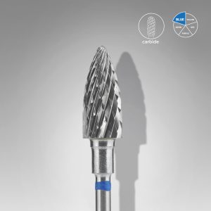 STALEKS EXPERT Sert alaşım kozalak freze, mavi, çap 6 mm, çalışma kısmı 14 mm