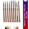 Tırnak Desen Fırçası Nail Art Fırça Tırnak Süsleme Fırça Seti