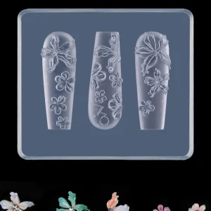 Nail Art Desen Kalıbı – 3D Silikon Kalıp ile Profesyonel Tırnak Süsleme