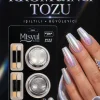 Krom & İnci Tozu Kalıcı Oje Üstü Parlak Efektli Nail Art Tozu