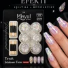 Şeker Cam Efekti Tırnak Süsleme Tozu Seti, Kristal Yansımalı Nail Art Seti 6'lı