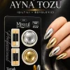 Altın & Gümüş Ayna Tozu Seti Kalıcı Oje Üstü Parlak Efektli Nail Art Ayna Tozu