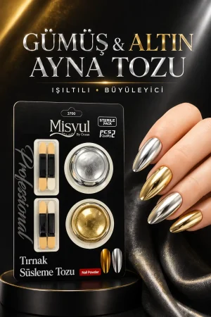QNAIL 12’li Havyar Taşı Seti Altın ve Gümüş Renk