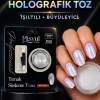 Gökkuşağı Holografik Tırnak Tozu Kalıcı Oje Üstü Parlak Efektli Nail Art Tozu