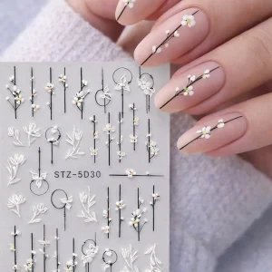 Tırnak Sticker Protez Tırnak Kalıcı Oje Süsleme, Nail Art Sticker