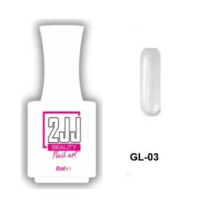 2JJ Glitter Kalıcı Oje GL-03 beyaz şişe simli kalıcı oje