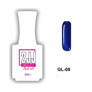 2JJ Glitter Kalıcı Oje GL-08 beyaz şişe simli kalıcı oje