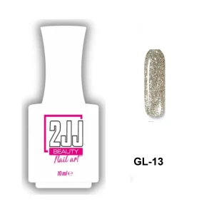 2JJ Glitter Kalıcı Oje GL-13 beyaz şişe simli kalıcı oje